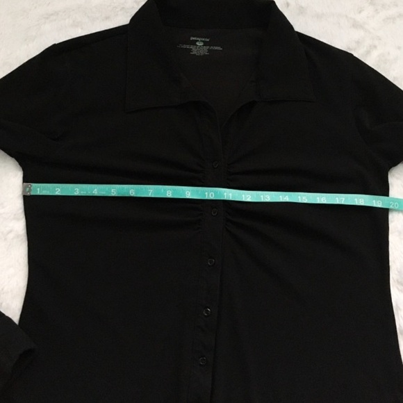 New Without Tags Black Patagonia Cotton Collared Button Down Top, size large - Picture 2 of 5